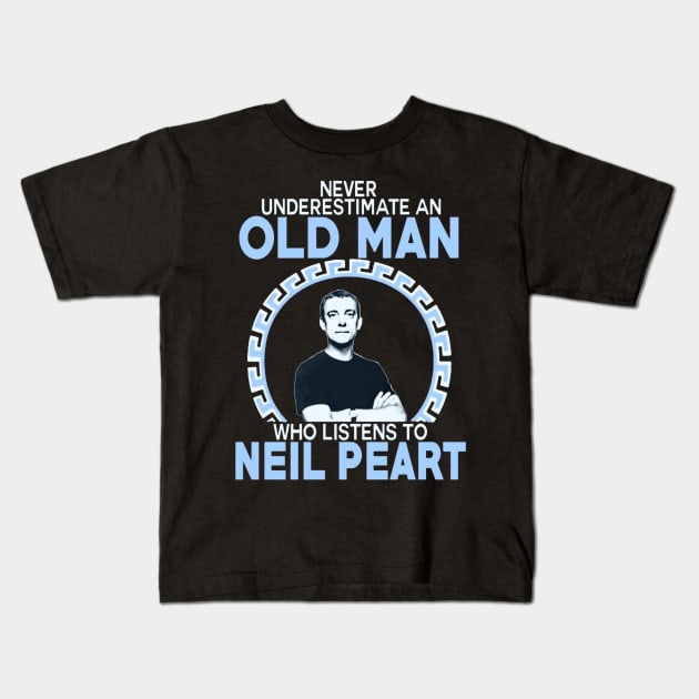 Neil Peart - Old Men Love Him Kids T-Shirt by RetroZest